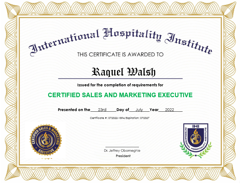 Certified Sales and Marketing Executive (CSME)