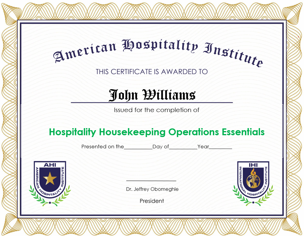 Hospitality Housekeeping Operations Essentials