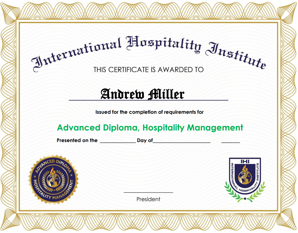 Advanced Diploma in Hospitality Management (ADHM)