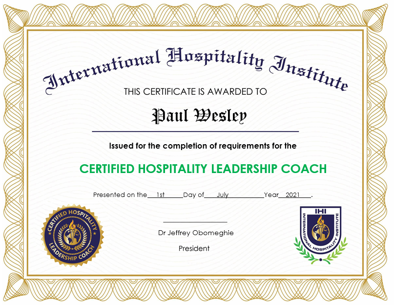 Certified Hospitality Leadership Coach (CHLC) – International ...