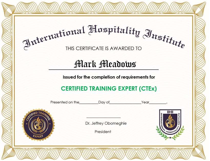 Certified Training Expert (CTEx)